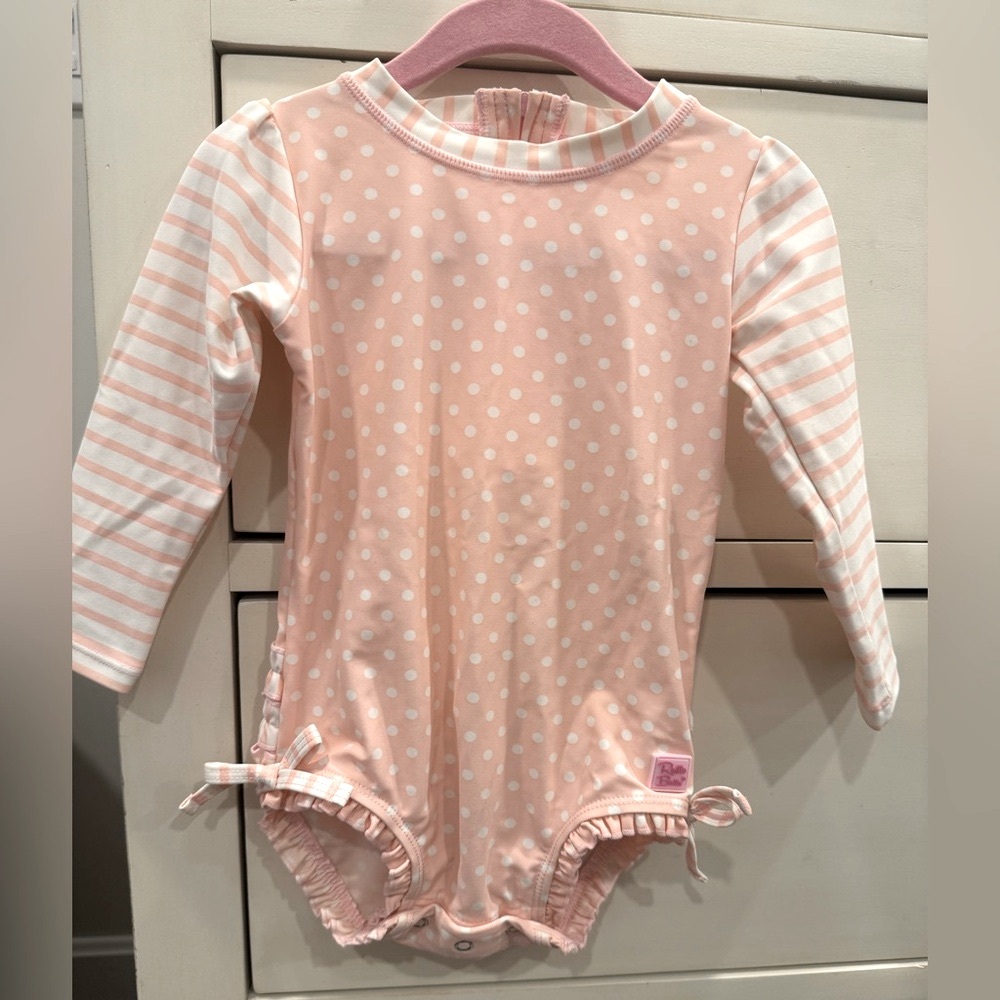 Ruffle Butts Swimsuit Rash Guard UPF 50 Girls 18-24 Months